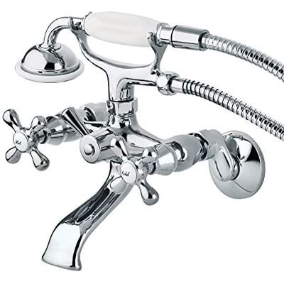 Kingston KS265C Clawfoot Tub Wall Mount Faucet, Polished Chrome Kingston KS265C Clawfoot Tub Wall Mount Faucet, Polished Chrome