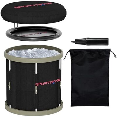 SPORTNOW Ice Bath Tub Outdoor - 210L Cold Water Therapy - Black SPORTNOW Ice Bath Tub Outdoor - 210L Cold Water Therapy - Black