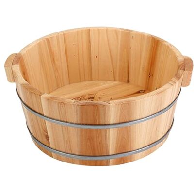 Hperu Foot Bath Bowl, Wooden Pedicure Spa Massage Foot Soaking Tub, Basin for Home Sauna Care, 14.2x6.3 Inch Hperu Foot Bath Bowl, Wooden Pedicure Spa Massage Foot Soaking Tub, Basin for Home Sauna Care, 14.2x6.3 Inch