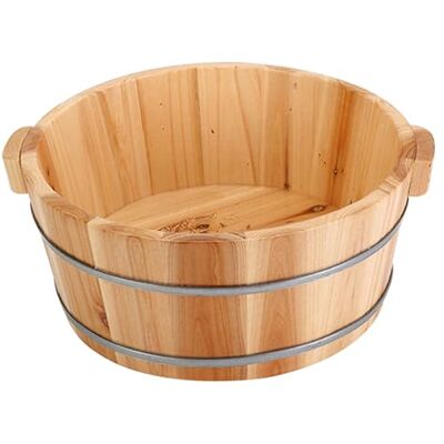 Nukinp Foot Bath Bowl Wooden Pedicure Bowl Spa Massage Foot Soaking Tub Bath Basin Remove Dead Skin for Home Sauna Care 14.2x6.3 Nukinp Foot Bath Bowl Wooden Pedicure Bowl Spa Massage Foot Soaking Tub Bath Basin Remove Dead Skin for Home Sauna Care 14.2x6.3