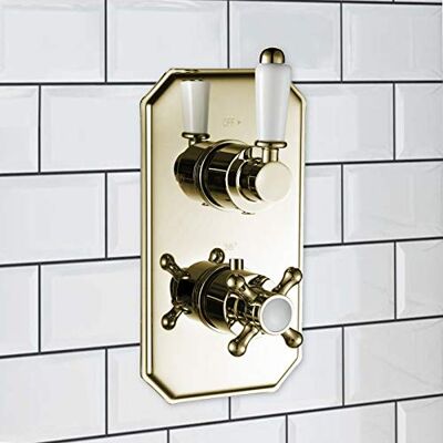 Enki - TSV035 - Crosshead - English Gold - Shower Valve Enki - TSV035 - Crosshead - English Gold - Shower Valve