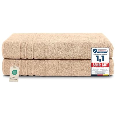 Sevval Comfortec Sauna Towels - 2 pcs 80x200cm Beige Sevval Comfortec Sauna Towels - 2 pcs 80x200cm Beige