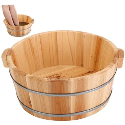 Nukinp Foot Bath Bowl Wooden Pedicure Bowl Spa Massage Foot Soaking Tub Bath Basin Remove Dead Skin for Home Sauna Care 14.2x6.3 Nukinp Foot Bath Bowl Wooden Pedicure Bowl Spa Massage Foot Soaking Tub Bath Basin Remove Dead Skin for Home Sauna Care 14.2x6.3