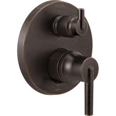 DELTA FAUCET T24959-RB, Venetian Bronze Trinsic Contemporary Monitor 14 Series Valve Trim with 6-Setting Integrated Diverter DELTA FAUCET T24959-RB, Venetian Bronze Trinsic Contemporary Monitor 14 Series Valve Trim with 6-Setting Integrated Diverter