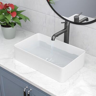 Lepuday Vessel Sink Rectangle 21"x13" White Rectangular Bathroom Sink Rectangular Bathroom Sink Lepuday Vessel Sink Rectangle 21"x13" White Rectangular Bathroom Sink Rectangular Bathroom Sink