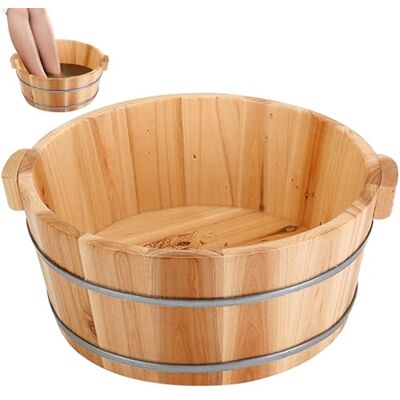 Hperu Foot Bath Bowl Wooden Pedicure Bowl Spa Massage Foot Soaking Tub Bath Basin Remove Dead Skin for Home Sauna Care 14.2x6.3 Inch Hperu Foot Bath Bowl Wooden Pedicure Bowl Spa Massage Foot Soaking Tub Bath Basin Remove Dead Skin for Home Sauna Care 14.2x6.3 Inch