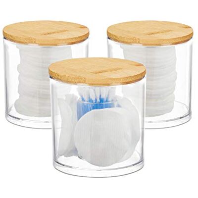 Relaxdays Cotton Pad & Earbud Organizer Set - Bathroom & Bedroom Storage Relaxdays Cotton Pad & Earbud Organizer Set - Bathroom & Bedroom Storage