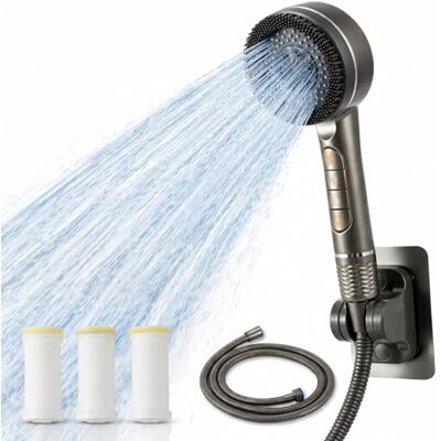 evergoods Shower Riser Kit – Adjustable Slide Bar, Handheld Shower Head, 170CM Hose, Soap Dish, and Shower Head Holder – Perfect for Bathroom Upgrades (Grey, High-Pressure Shower Head) evergoods Shower Riser Kit – Adjustable Slide Bar, Handheld Shower Head, 170CM Hose, Soap Dish, and Shower Head Holder – Perfect for Bathroom Upgrades (Grey, High-Pressure Shower Head)
