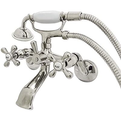 KS266PN Kingston Clawfoot Tub Faucet, Polished Nickel, 7-3/16" Spout Reach KS266PN Kingston Clawfoot Tub Faucet, Polished Nickel, 7-3/16" Spout Reach