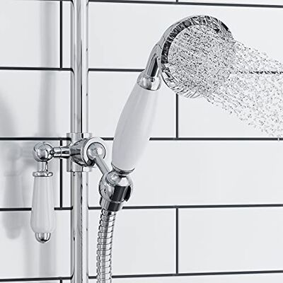 Enki - E11 - Chrome - Solid Brass - Handheld Shower Head Enki - E11 - Chrome - Solid Brass - Handheld Shower Head