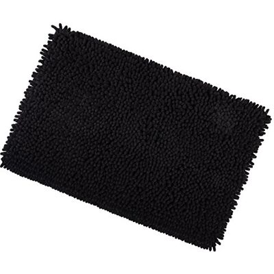 XS-Stock.com Ltd - Absorbent Thick Shaggy Loop Noodle Non Slip - Black - 50x80cm - Bath Mat XS-Stock.com Ltd - Absorbent Thick Shaggy Loop Noodle Non Slip - Black - 50x80cm - Bath Mat