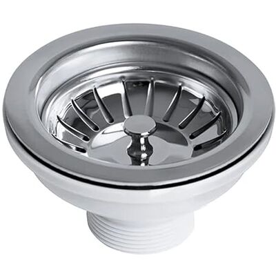 HOUSLER 114mm Stainless Steel Kitchen Sink Basket Strainer Plug Waste Kitchen Sink Accessories Thickened Design, High Temperature Resistance, 1½" Fit for Sink Hole Size 83-90 mm HOUSLER 114mm Stainless Steel Kitchen Sink Basket Strainer Plug Waste Kitchen Sink Accessories Thickened Design, High Temperature Resistance, 1½" Fit for Sink Hole Size 83-90 mm