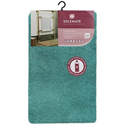 JVL - Solemate Eco-Bath Mat - 50x80cm - Teal - Bath Mat JVL - Solemate Eco-Bath Mat - 50x80cm - Teal - Bath Mat