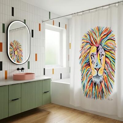 Croydex Lewis Mczoo Waterproof Shower Curtain - Fun Patterned Croydex Lewis Mczoo Waterproof Shower Curtain - Fun Patterned