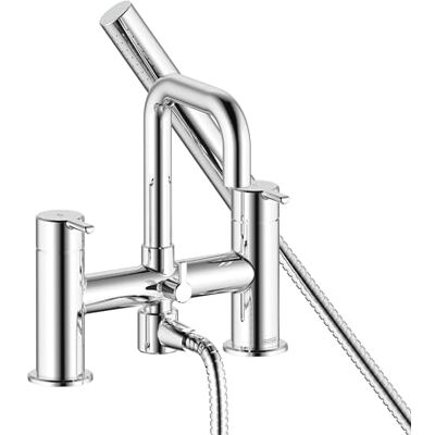 Bristan Altum Bath Shower Mixer Tap with Easy Clean Handset, Deck Mounted, Chrome Finish Bristan Altum Bath Shower Mixer Tap with Easy Clean Handset, Deck Mounted, Chrome Finish