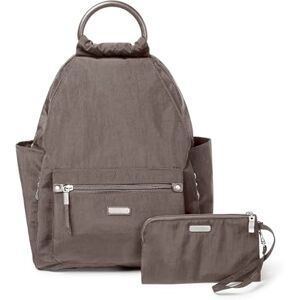 Baggallini Women's All Day Backpack with RFID Phone Wristlet, Sterling Shimmer, One Size Baggallini Women's All Day Backpack with RFID Phone Wristlet, Sterling Shimmer, One Size