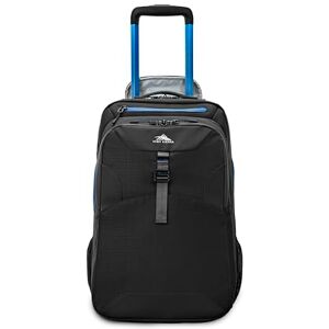 High Sierra Unisex's Hi-Life Convertible Wheeled Backpack, Black/Blue, 3-in-1 High Sierra Unisex's Hi-Life Convertible Wheeled Backpack, Black/Blue, 3-in-1