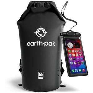 Earth Pak -Waterproof Dry Bag Roll Top Dry Sack Keeps Gear Dry for Boating, Hiking, Camping and Fishing with Waterproof Phone Case (Black, 40L) Earth Pak -Waterproof Dry Bag Roll Top Dry Sack Keeps Gear Dry for Boating, Hiking, Camping and Fishing with Waterproof Phone Case (Black, 40L)