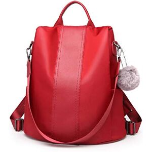 Miss Lulu Women's Small Backpack Travel Rucksuck in Nylon, Suitable for School Camping Cylce Outdoor (Burgundy) Miss Lulu Women's Small Backpack Travel Rucksuck in Nylon, Suitable for School Camping Cylce Outdoor (Burgundy)