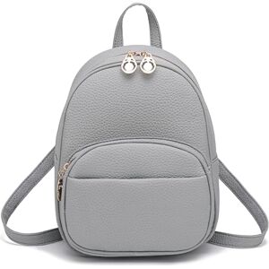 Barsine Little Backpack Bag Small Size Purse Vegan Leather Mini Daypack with Multiple Zipper Pockets, Grey, Small Barsine Little Backpack Bag Small Size Purse Vegan Leather Mini Daypack with Multiple Zipper Pockets, Grey, Small