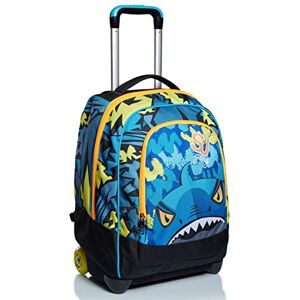 SJ GANG STYLE JAM GANG SJ GANG Rolling backpack, Wheeled Book Bag, 2 in 1, Backpack + Trolley, for Teen, Girls&Boys, For School, Sport, Free Time, Laptop Sleeve, Italian Design, multicolor with Sharky! SJ GANG STYLE JAM GANG SJ GANG Rolling backpack, Wheeled Book Bag, 2 in 1, Backpack + Trolley, for Teen, Girls&Boys, For School, Sport, Free Time, Laptop Sleeve, Italian Design, multicolor with Sharky!