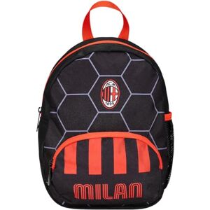 Seven A.C. Milan Small Kindergarten Backpack, Football, Black Red Side Pockets for Water Bottle, Front Pocket, Child Nursery Backpack Kid School Backpack, multi-coloured, Taglia unica, Rucksack Seven A.C. Milan Small Kindergarten Backpack, Football, Black Red Side Pockets for Water Bottle, Front Pocket, Child Nursery Backpack Kid School Backpack, multi-coloured, Taglia unica, Rucksack