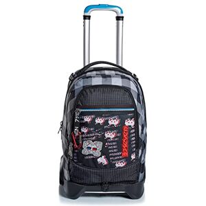 Seven Rolling backpack, JACK-2WD SPACE CHECK, Wheeled Book Bag, 3 in 1, Detachable Backpack + Trolley, for Teen, Girls&Boys, For School, Sport, Free Time, Laptop Sleeve, Italian Design, black Seven Rolling backpack, JACK-2WD SPACE CHECK, Wheeled Book Bag, 3 in 1, Detachable Backpack + Trolley, for Teen, Girls&Boys, For School, Sport, Free Time, Laptop Sleeve, Italian Design, black