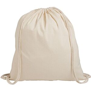 eBuyGB Pack of 25 Unisex Drawstring Rucksack, 100% Cotton, White eBuyGB Pack of 25 Unisex Drawstring Rucksack, 100% Cotton, White