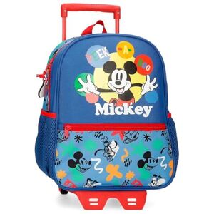 Disney Joumma Bags Mickey Peek a Boo School Bag, Polyester, Multiple Pockets and Compartments, Wide Shoulder Straps, Ergonomic Padded Shoulder Straps, Blue, 27 x 33 x 11 cm, Backpack 33 + Trolley Disney Joumma Bags Mickey Peek a Boo School Bag, Polyester, Multiple Pockets and Compartments, Wide Shoulder Straps, Ergonomic Padded Shoulder Straps, Blue, 27 x 33 x 11 cm, Backpack 33 + Trolley