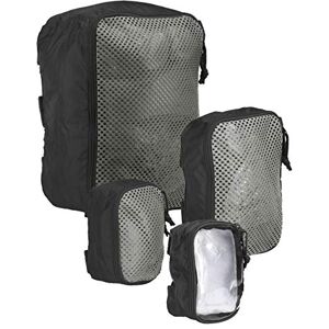 Tasmanian Tiger TT Modular Pouch Set Padded Semi-Transparent Organiser Backpack Additional Bags Set in 3 Sizes with Velcro Backing, Black Tasmanian Tiger TT Modular Pouch Set Padded Semi-Transparent Organiser Backpack Additional Bags Set in 3 Sizes with Velcro Backing, Black