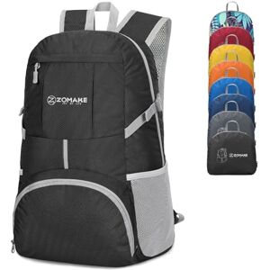 ZOMAKE Lightweight Foldable Backpack, Packable Rucksack 35L Folding Small Back Pack Foldaway Ultralight Daypack Collapsible for Women Men Travel Hiking Walking (Black) ZOMAKE Lightweight Foldable Backpack, Packable Rucksack 35L Folding Small Back Pack Foldaway Ultralight Daypack Collapsible for Women Men Travel Hiking Walking (Black)