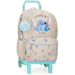 Disney Joumma Stitch Cuddle Me Happy School Backpack with Trolley Blue 32x44x17cm Polyester, Blue, One Size, School Backpack Adaptable to Trolley Disney Joumma Stitch Cuddle Me Happy School Backpack with Trolley Blue 32x44x17cm Polyester, Blue, One Size, School Backpack Adaptable to Trolley