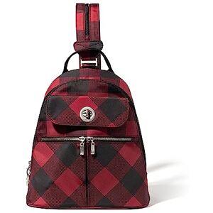 Baggallini Women's Naples Convertible Backpack, Red Buffalo Plaid, One Size Baggallini Women's Naples Convertible Backpack, Red Buffalo Plaid, One Size