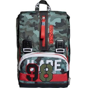 Seven Crew Extendable Backpack, Green School and Leisure Maxi Capacity 28 L Reinforced Bottom Seven Crew Extendable Backpack, Green School and Leisure Maxi Capacity 28 L Reinforced Bottom