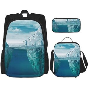 JABNOW Blue Ocean Printed Backpack Set, Backpack Combination with Lunch Bag Pencil Bag for Picnics, Outings(Unisex) JABNOW Blue Ocean Printed Backpack Set, Backpack Combination with Lunch Bag Pencil Bag for Picnics, Outings(Unisex)