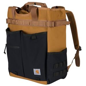 Carhartt Unisex's 28l Nylon Cinch-top Convertible Tote Backpack, Durable Pack with Laptop Sleeve Brown, One Size Carhartt Unisex's 28l Nylon Cinch-top Convertible Tote Backpack, Durable Pack with Laptop Sleeve Brown, One Size