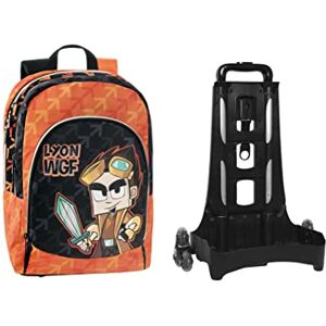 Franco Cosimo Panini LYON GAMER New Detachable Trolley Organized Backpack, Black Orange, Black Orange, Casual Franco Cosimo Panini LYON GAMER New Detachable Trolley Organized Backpack, Black Orange, Black Orange, Casual