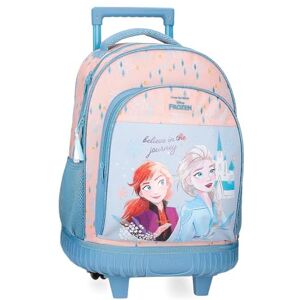 Disney Joumma Bags, Frozen Believe in the journey, children's backpack, school bag, made of polyester, wide and adjustable straps, several pockets and compartments., blue, Wheeled Backpack Disney Joumma Bags, Frozen Believe in the journey, children's backpack, school bag, made of polyester, wide and adjustable straps, several pockets and compartments., blue, Wheeled Backpack