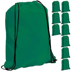 eBuyGB Pack of 10 Plain Polyester Drawstring Backpack, Gym Rucksack, School Sport Bag, PE Kit, Book Bag Ideal for Printing, Cameo, Heat Transfer Vinyl (Green),34 x 42 cm eBuyGB Pack of 10 Plain Polyester Drawstring Backpack, Gym Rucksack, School Sport Bag, PE Kit, Book Bag Ideal for Printing, Cameo, Heat Transfer Vinyl (Green),34 x 42 cm