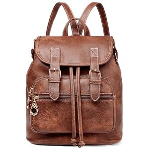 Dora & Liz Women Mini Backpack Purse Small Cute Retro Leather Daypacks Convertible Casual Shoulder Bag, Brown, S Dora & Liz Women Mini Backpack Purse Small Cute Retro Leather Daypacks Convertible Casual Shoulder Bag, Brown, S