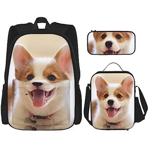 TOMPPY Dog Printed Backpack Set 3 Pcs,Schoolbags with Lunch Box and Pencil Case for Primary TOMPPY Dog Printed Backpack Set 3 Pcs,Schoolbags with Lunch Box and Pencil Case for Primary