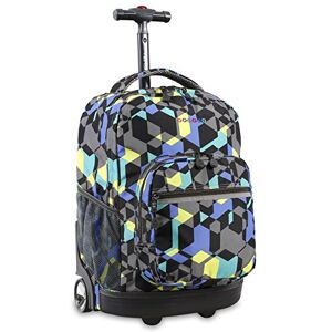 J World New York Sunrise Rolling Backpack Casual Daypack, 18 cm, 34.50 L, Cubes J World New York Sunrise Rolling Backpack Casual Daypack, 18 cm, 34.50 L, Cubes
