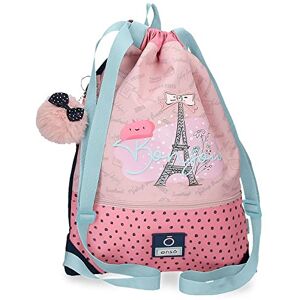 Enso Bonjour Backpack Sack With Zipper Pink 35x46 cms Polyester Enso Bonjour Backpack Sack With Zipper Pink 35x46 cms Polyester