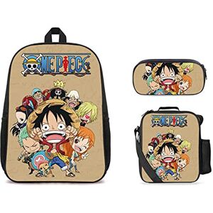 POWERFY On.e Piece 3 Piece Set School Backpack, Durable Fashion Cute Kids Rucksack, Bookbags with Pencil Pouch and Lunch Bag for Teens-Set of 3 G POWERFY On.e Piece 3 Piece Set School Backpack, Durable Fashion Cute Kids Rucksack, Bookbags with Pencil Pouch and Lunch Bag for Teens-Set of 3 G