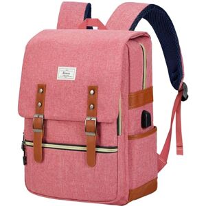 Ronyes Unisex College Bag Fits up to 15.6?? Laptop Vintage Casual Rucksack School Bookbags Backpack Daypacks with USB Charging Port (Pink) Ronyes Unisex College Bag Fits up to 15.6?? Laptop Vintage Casual Rucksack School Bookbags Backpack Daypacks with USB Charging Port (Pink)