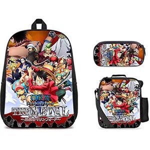 POWERFY On.e Piece 3 Piece Set School Backpack, Durable Fashion Cute Kids Rucksack, Bookbags with Pencil Pouch and Lunch Bag for Teens-Set of 3 J POWERFY On.e Piece 3 Piece Set School Backpack, Durable Fashion Cute Kids Rucksack, Bookbags with Pencil Pouch and Lunch Bag for Teens-Set of 3 J