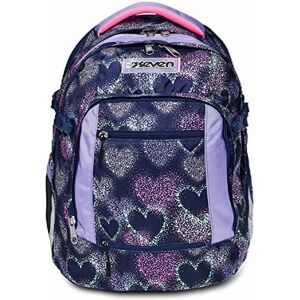 Seven Backpack, UPDOWN TWICE SHADING HEART Eco-friendly Ergonomic Knapsack, for Teen Girls& Boys For School, Sport, Free Time, with Side Pockets, many Compartments, Shoulder Straps Adjustment System Seven Backpack, UPDOWN TWICE SHADING HEART Eco-friendly Ergonomic Knapsack, for Teen Girls& Boys For School, Sport, Free Time, with Side Pockets, many Compartments, Shoulder Straps Adjustment System