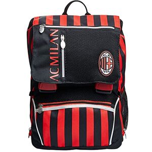 Seven Ac Milan Calcio Backpack Extendable with Matching Ball Unisex Kids, Black, One Size Seven Ac Milan Calcio Backpack Extendable with Matching Ball Unisex Kids, Black, One Size