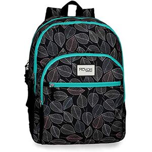 MOVOM Leaves Double compartment Backpack Adaptable to trolley Black 33x44x13,5 cms Polyester 25.81L MOVOM Leaves Double compartment Backpack Adaptable to trolley Black 33x44x13,5 cms Polyester 25.81L