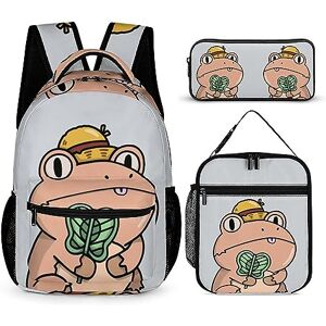 WCEECE Ugly Guy Frog Stitch Backpack with Lunch Bag Pencil Case, 3Pcs Kid Bookbags Set, 3D Printed Travel Rucksacks Kids School Bag WCEECE Ugly Guy Frog Stitch Backpack with Lunch Bag Pencil Case, 3Pcs Kid Bookbags Set, 3D Printed Travel Rucksacks Kids School Bag